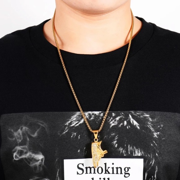 Stainless Steel Hip Hop Sneaker Shoes Necklace - Picture 4 of 9